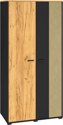 Zdjęcie produktu dla Szafa młodzieżowa COLIN 02 2D dąb złoty craft/czarna