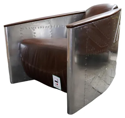 Immagine prodotto di Poltrona Club Poltrona Aviator in pelle Poltrona Vintage Poltrona Arredo Aereo Nuovo