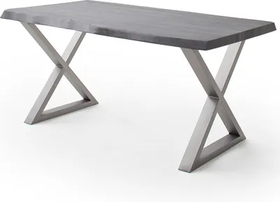 Produktbild von Esszimmer Tisch 240x100 cm, Akazie massiv, grau sandgestrahlt - COSENZA-06