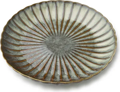 Imagen del producto de Plato de porcelana AFFEKDESIGN de MONDEX, modelo Evie, color verde, 27,5 x 4 cm, 1 unidad