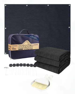 Image de Tapis de sol en HDPE pour camping, avec sac de transport et accessoires