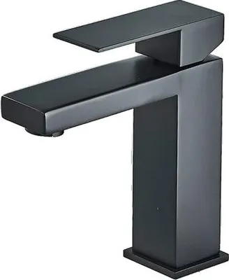 Produktbild von Badezimmer Waschtischarmatur, Mattschwarz, Aufsatzmontage