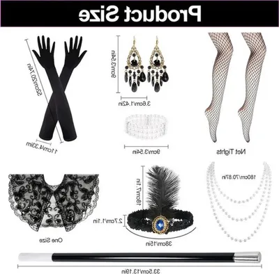 Gatsby-inspirierte Kostümaccessoires aus den 20er Jahren für Halloween und festliche Anlässe, perfekt für eine moderne Frau