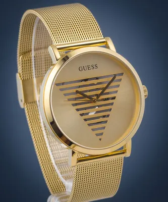 Produktbild von Guess Idol GW0502G1 - Edelstahl Armbanduhr, Goldenes Zifferblatt