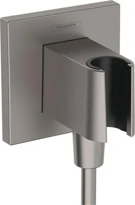 Zdjęcie produktu dla Hansgrohe Fixfit - Kolanko prysznicowe z uchwytem, czarny chrom szczotkowany 26889340
