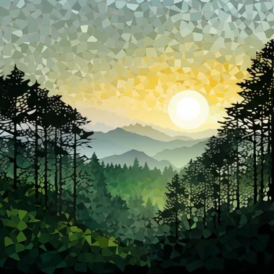 Zdjęcie produktu dla Plakat 70x70cm Mozaika Dźwięków Przyrody