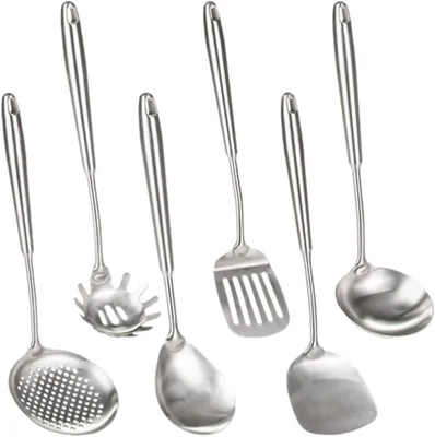 6-teiliges Edelstahl-Küchenhelfer-Set, spülmaschinengeeignet