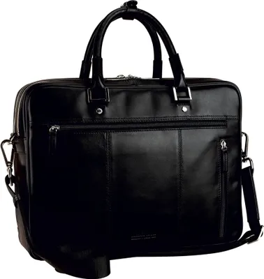Produktbild von LEONHARD HEYDEN Leder Aktentasche Henkeltasche mit Laptopfach Montreal Zipped Briefcase 2 Compartments Black schwarz