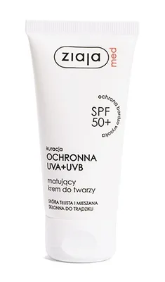 Produktbild von Ziaja Med, LSF 50+ Mattierende Gesichtscreme für fettige und Mischhaut, 50 ml