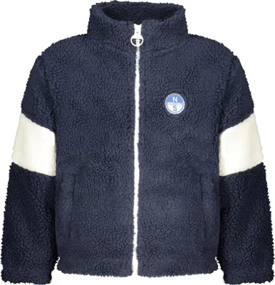 Produktbild von Kuscheliges Kinder-Sweatshirt Blau mit Reißverschluss und Logo