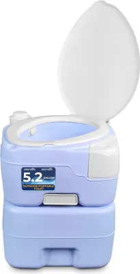 Produktbild von SereneLife Camping Toiletten - 20L Porta Potti Chemietoilette mit Handyhalter, 120 Spülungen, 12L Frischwassertank, Reinigungssprühgerät