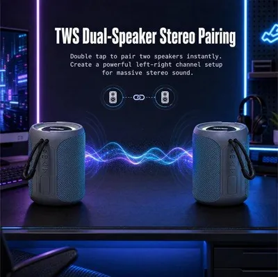 Productafbeelding van Wowssyo Draagbare bluetooth-luidspreker voor buiten, muziekbox met 50 W waterdichte IPX7 draadloze luidspreker met