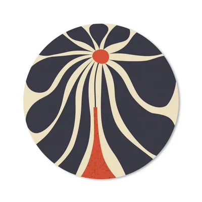 Produktbild von MuchoWow® Mauspad Mousepad Blumen - Vase - Pflanze - Rot 20x20 cm - Mousepads - Maus Mat - Pad - Mausunterlage - Schreibtischmatte