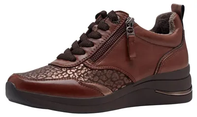 Produktbild von Tamaris Damen Wide FIT Sneaker Leder mit Keilabsatz