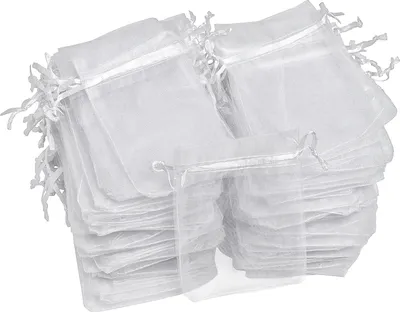 Produktbild von VBS XXL Organzasäckchen "11,5 x 15 cm", 100 Stück Weiß