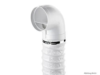 Obrázok produktu pre NABER R-URX flow 125 deflektor 90° s flexibilným potrubím, L 1000 mm, biely