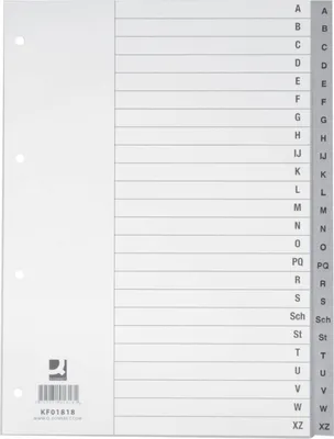 Obrázek produktu pro Q-Connect® KF01818 Rejstřík - A - Z, PP, s indexem, A4, 24 listů, šedý