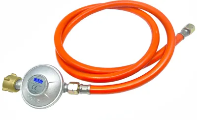 Produktbild von Druckminderer 50mbar Gasschlauch 140 cm Manometer Druckregler Gasgrill ,