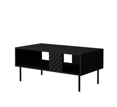 Produktbild von MIRJAN24 Couchtisch Lucca 100, Kaffeetisch , Füße aus Stahl,  Wohnzimmer Kollekton (Farbe: Schwarz)