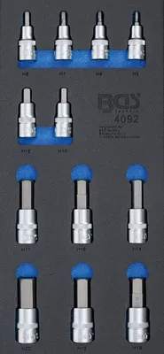 Zdjęcie produktu dla BGS technic Tool Tray 1/3: Bit Socket Set, 1814 mm, 1,81 kg