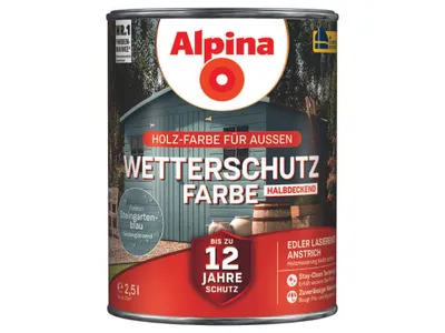 Produktbild von Alpina Wetterschutzfarbe 2,5 L steingartenblau