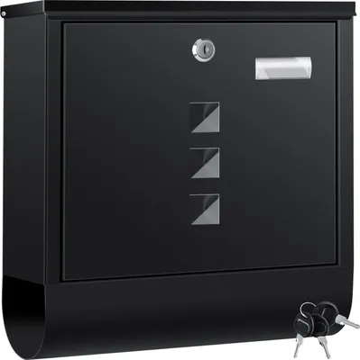 Produktbild von KESSER® Briefkasten Edelstahl mit Zeitungsfach inkl. 3x Schlüssel & Wandmontage-Material