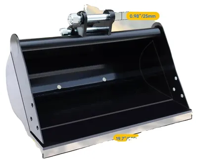 Image de Accessoires pour pelleteuse, godet sans dents, compatible avec les mini-pelleteuses, 500 mm