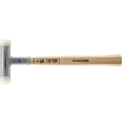 Immagine prodotto di HALDER SUPERCRAFT mazzuola soft-face 40 mm w. 1 testa arrotondata, non arrotondata. Testa non arrotondata, peso:325 g, lunghezza totale:305 mm, lunghezza testa:105 mm, Ø testa:25 mm