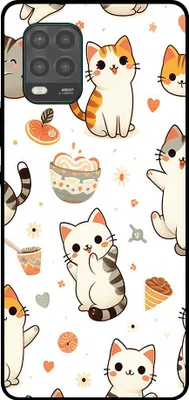 Productafbeelding van Smartphonica telefoonhoesjeGeschikt voor Xiaomi Mi 10 Lite, met kattenprint - TPU achterkant hoesje, kattenontwerp