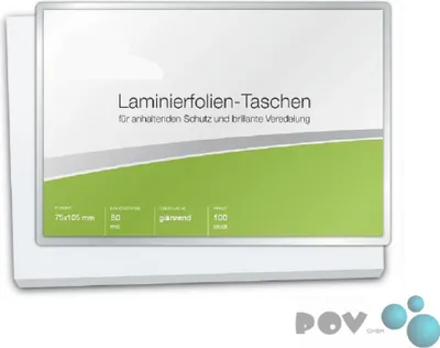 Produktbild von Laminierfolien 55 x 111 mm 2 x 125 mic glänzend fürThekenpreisschilder