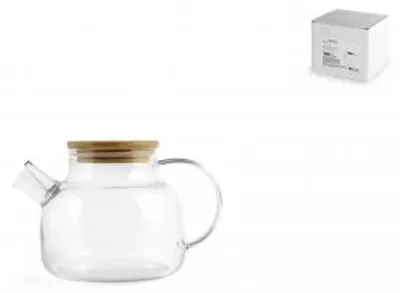 Immagine prodotto di H&H Brocca In Borosilicato Con Coperchio Bambù Lt 1,0