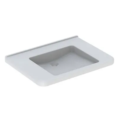 Produktbild von Geberit Waschtisch Square RENOVA COMFORT 750 x 550 mm, barrierefrei, ohne Hahnloch, ohne Überlauf weiß