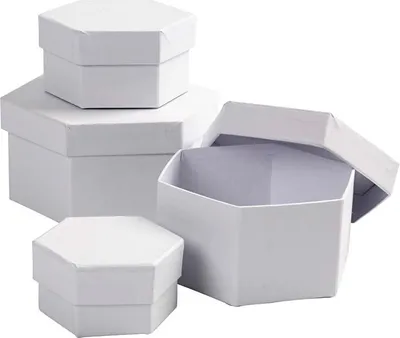Immagine prodotto di Scatole, esagonali, 6,5+8+10+12 cm, 4 assortite