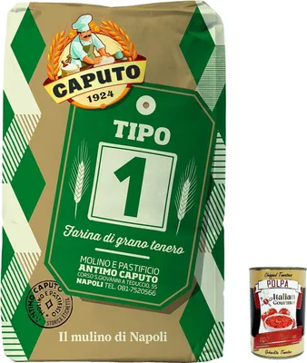 Produktbild von Farina Molino Caputo tipo 1 Pizza Napoli Pizzamehl Pizza Mehl 25kg + Italian Gourmet polpa 400g