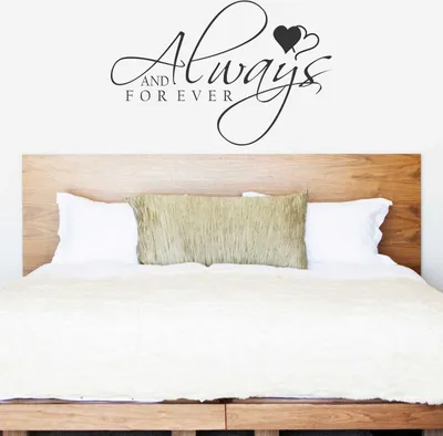 Produktbild von Wandtattoo - Wandaufkleber - Wandtattoo "Always and Forever" - 60cm x 39cm schwarz - Dekoration Küche Wohnzimmer Wand