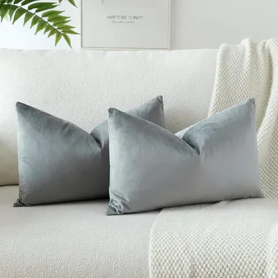 Produktbild von Samtbezüge für Kissen, 40 x 60 cm, dekorative Kissenbezüge, weiche Lendenkissenbezüge, Couch- und Wohnraumdekoration, Kissenbezüge für Sofa und Schlafzimmer