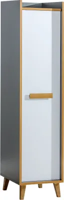 Produktbild von MINIO Kleiderschrank VISO 2 Riviera / Anthrazit / Weiße Farbe
