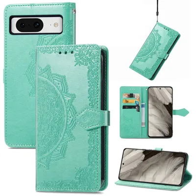 Produktbild von König Design Hülle kompatibel mit Kunstleder Handyhülle - Handy Case Grün