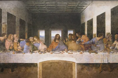 Produktbild von Leonardo Da Vinci Kunstdruck Bild - Das Letzte Abendmahl, 1494-1499 (120 x 180 cm)