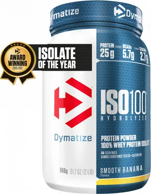 Obrázok produktu pre Dymatize ISO 100 Hydrolyzed 932 g gourmet vanilla / Hydrolyzované srvátkové proteíny / Prémiový srvátkový izolát s 50% podielom hydrolyzátu