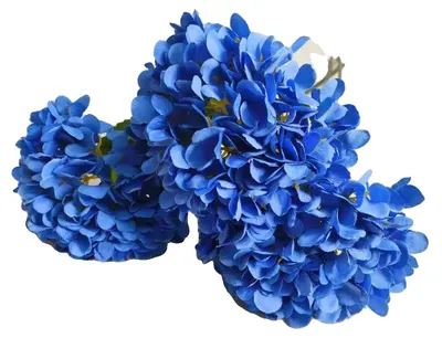 Productafbeelding van Hortensiaboeket, kunstzijde, decoratie voor binnenshuis, donkerblauw - 3 stuks