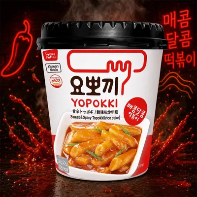 Immagine prodotto di Yopokki, topokki istantaneo, gusto dolce e piccante, 140g