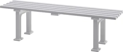Produktbild von Gartenbank Kuba | 3-Sitzer | Weiß | HxBxT 42x150x37cm | Witterungs- & UV-beständiger Kunststoff | Parkbank Sitzbank Außenbereich Garten Balkon Terrasse