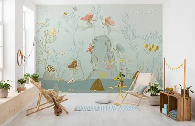 Produktbild von Komar Vlies Fototapete - Mermaids - Größe: 350 x 280 cm (Breite x Höhe) - 7 Bahnen, Kinderzimmer, Tapete