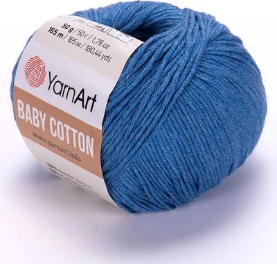 Produktbild von YarnArt Baby Baumwolle Wolle 447 Jeans, Weich & Ideal für Kinderprodukte