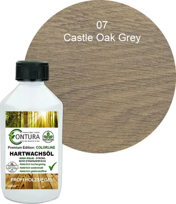 Produktbild von Contura 250ml. FARBIGES Hartwachsöl Colorline Premium Hartwachs - 07 Castle Oak Grey