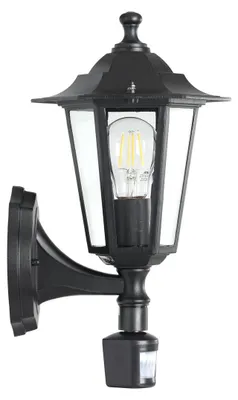 Produktbild von EGLO LATERNA 4, Wandbeleuchtung für den Außenbereich, Schwarz, Glas, IP44, I, Transparent