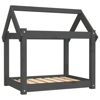 Immagine prodotto di vidaXL Letto per cani grigio 71x55x70 cm in legno di pino massiccio
