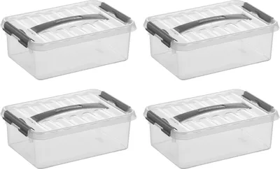 Immagine prodotto di Sunware Q-line box trasparente/grigio 4 litri - Set di 4 pezzi