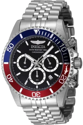 Zdjęcie produktu dla Invicta Pro Diver 48117 Zegarek Męski - Mechanizm Kwarcowy - Stal Nierdzewna z Czarną Tarcza - 43 mm